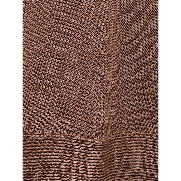 BRUNELLO CUCINELLI Sweater Linen Brown Cardigan Long Sleeve Brown Button XL - Picture 8 of 14